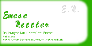 emese mettler business card